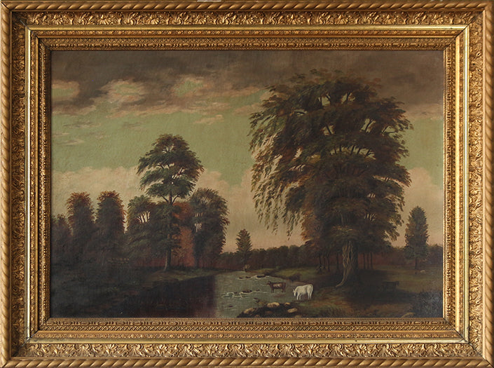 Hudson Valley River Landscape, 19th Century 39.5W x 29.5H
