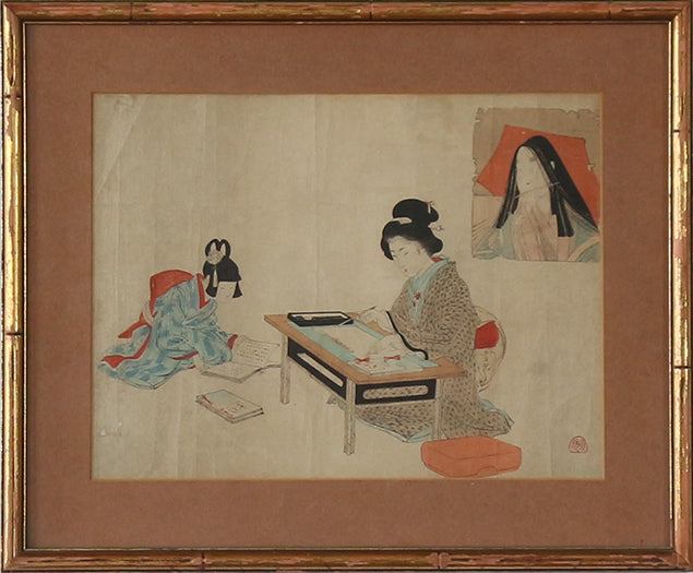 Japanese Woodblock Print 2, 19TH Century 14W x 11.5H