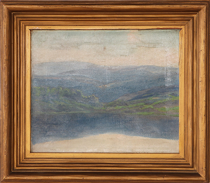 Hudson River School Mountain Landscape with Lake 24W x 21H - Cleared Art