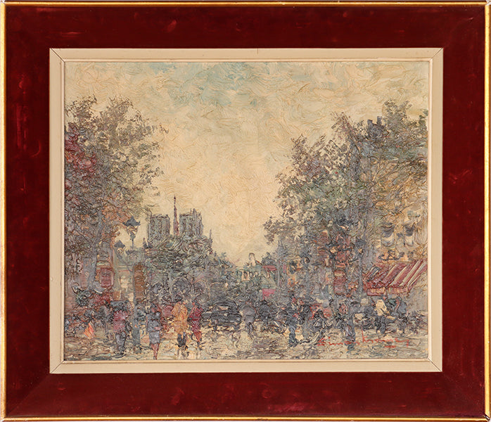 French Impressionist Street Scene 31W x 27H - Cleared Art