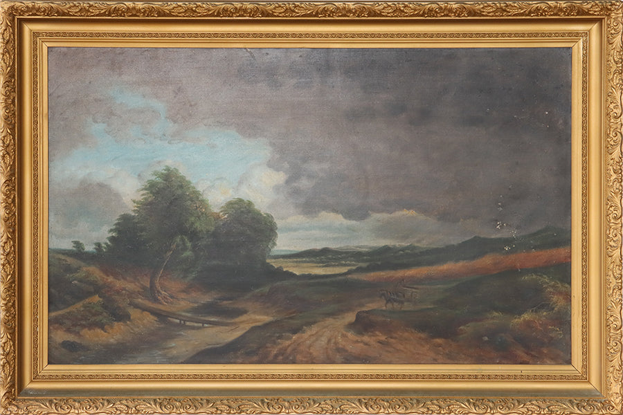 Hudson River School Storm Cloud Landscape 47W x 31H - Cleared