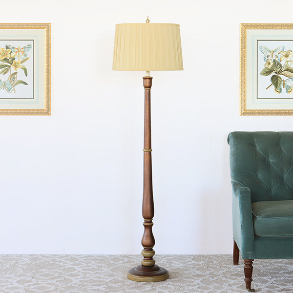 Tuscan Brown Sculpted Floor Lamp - Cleared Decor
