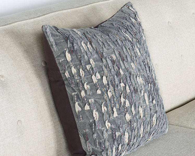 Grey Textured Pillow - Cleared