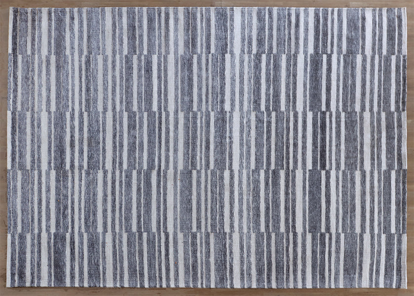 Natural and Slate Geometric Rug Cleared 12' X 8'6"