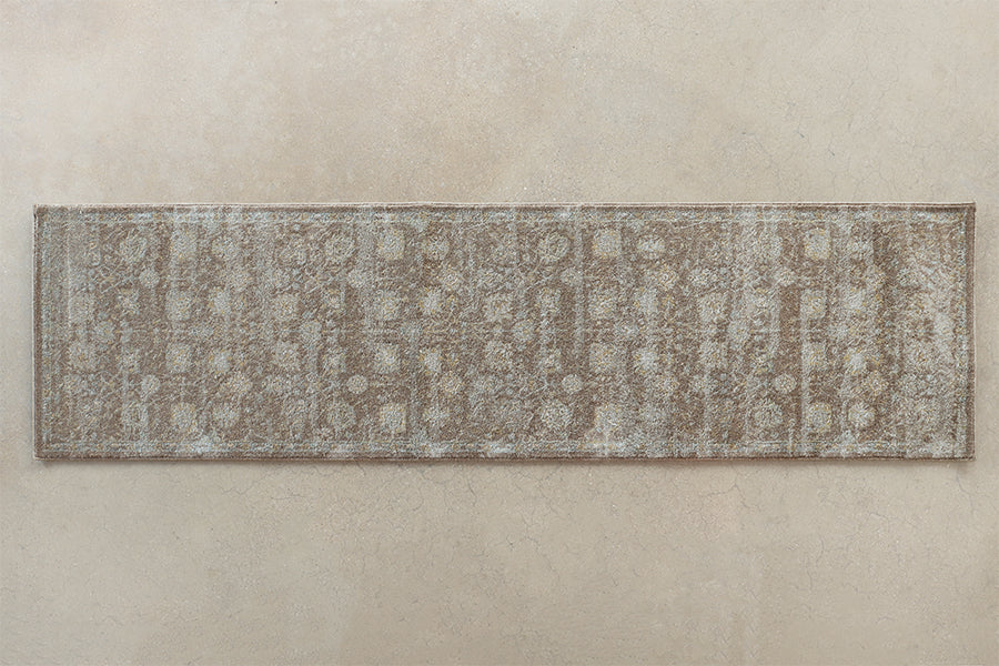 2'6" x 10' Brown & Multi Persian Motif - Cleared