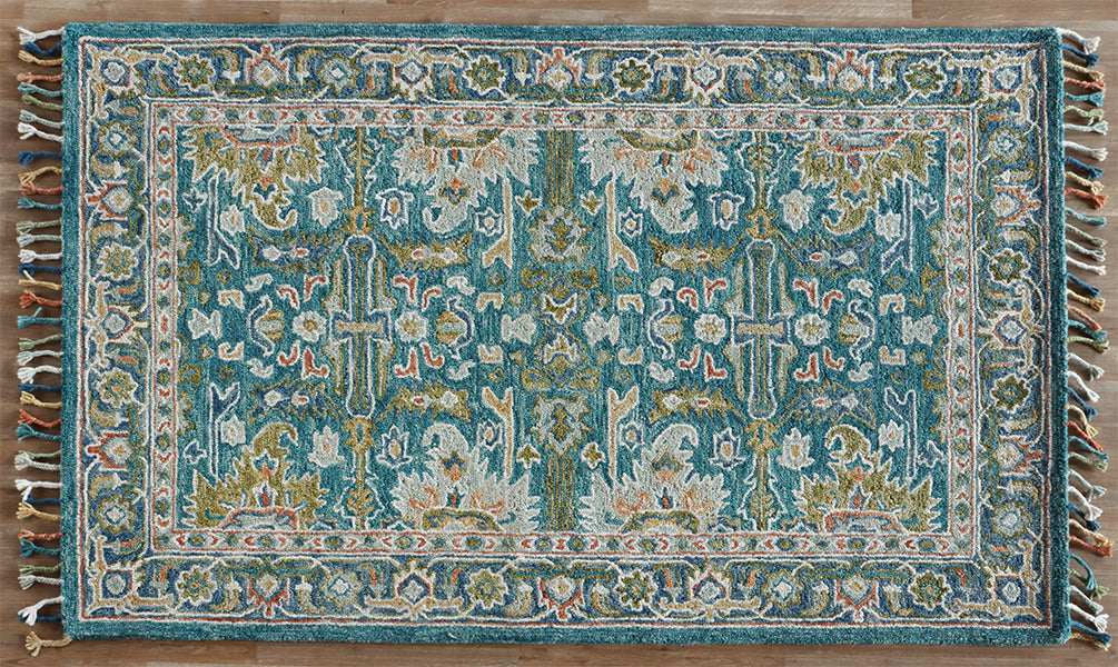 5'6 X 7'6" Blue & Navy Multicolored Rug - Cleared