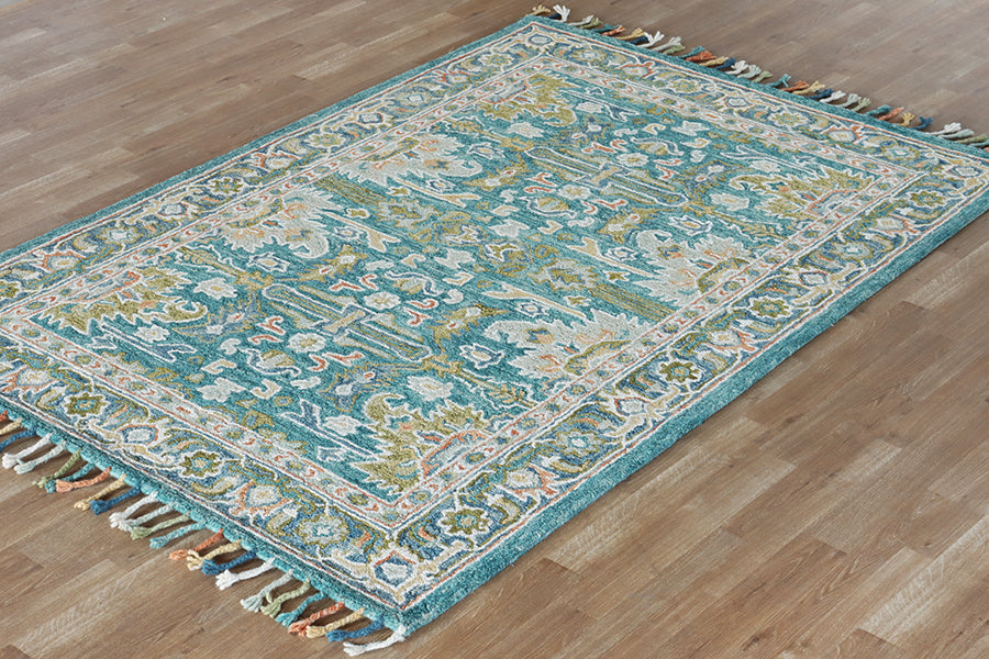 5'6 X 7'6" Blue & Navy Multicolored Rug - Cleared