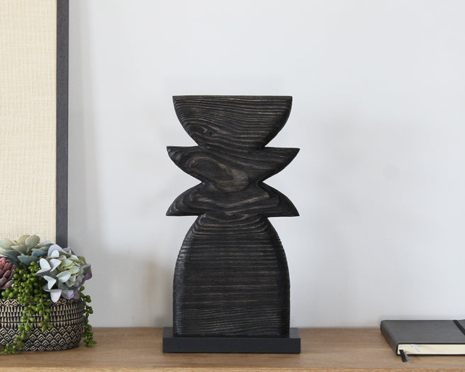Black Crescent Sculpture