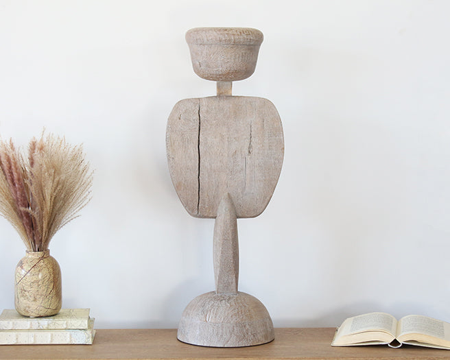 Tall Stacked Disk Sculpture --Cleared Decor