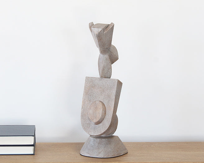 Shield Wood Sculpture --Cleared Decor