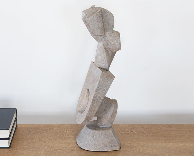 Shield Wood Sculpture --Cleared Decor