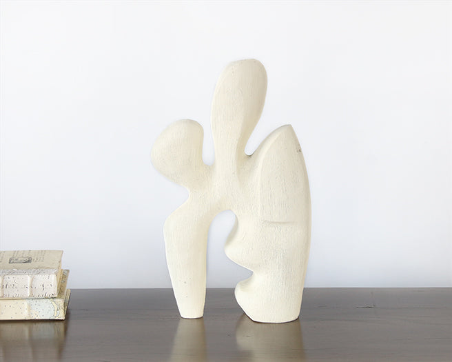 Matte White Abstract Sculpture - Cleared