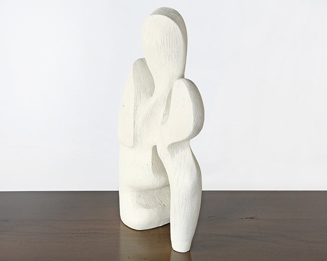 Matte White Abstract Sculpture - Cleared