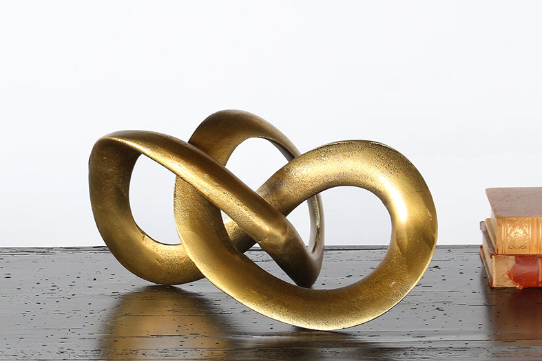 Antique Brass Spiral Sculpture - Cleared