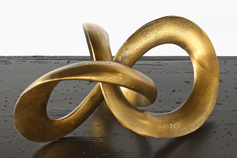 Antique Brass Spiral Sculpture - Cleared