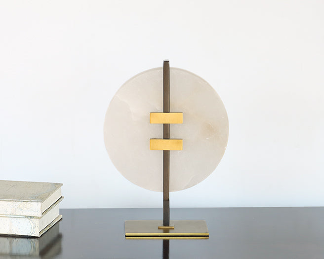 Alabaster Sculpture #1 w/ Brass and Bronze - Cleared
