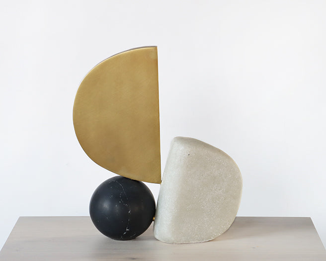 Mixed Media Abstract Geometric Sculpture - Cleared