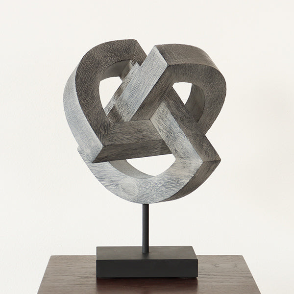 Weathered Grey Geometric Sculpture - Cleared