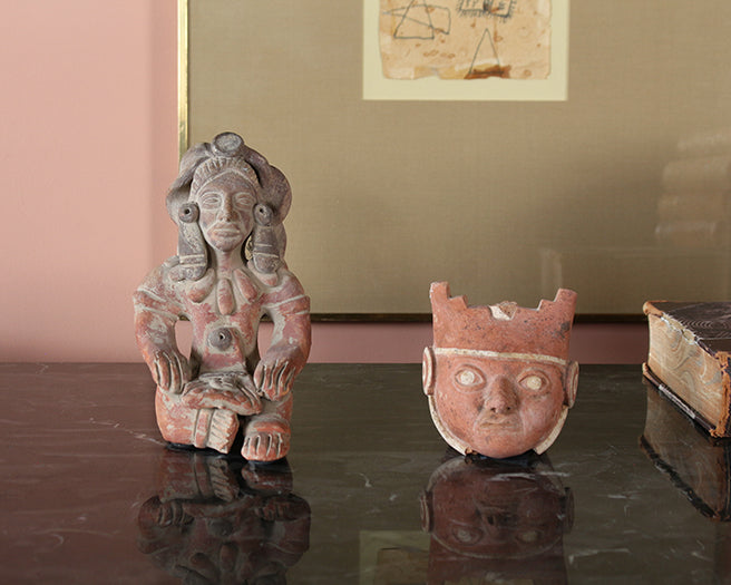 Set Of 2 Pre-Columbian Style Figurines III