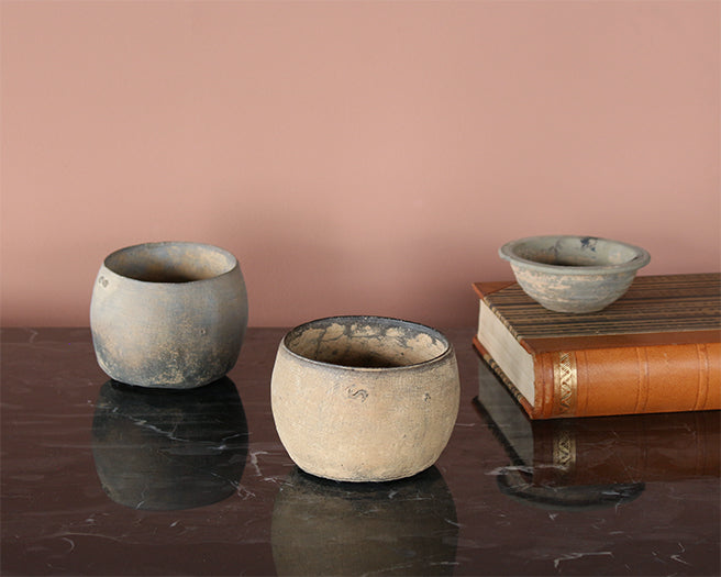 Set Of 3 Han Dynasty Style Urns II