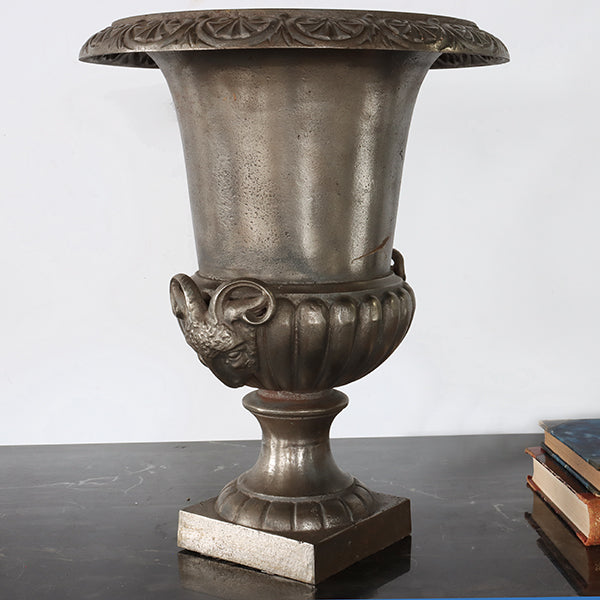 Pair of French Cast Iron Urns - Cleared Decor