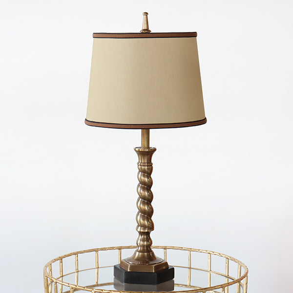 Twisted Brass Rope Table Lamp - Cleared Decor