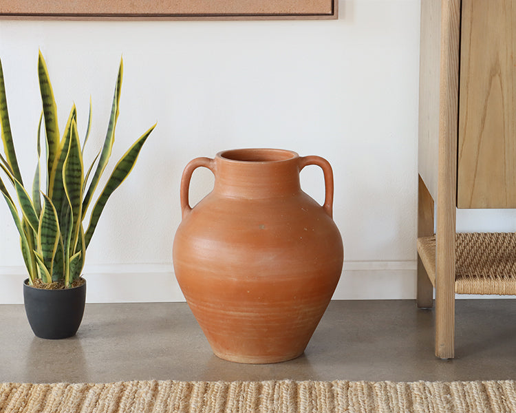 Aged Natural Terracotta Urn - Cleared