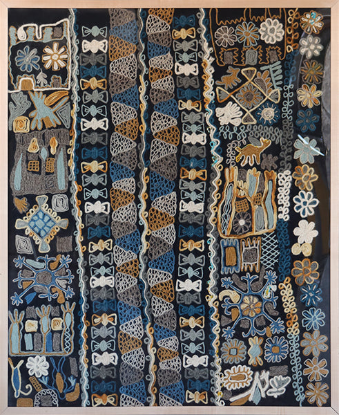 Ziggy Embroidered Textile 40W X 50H