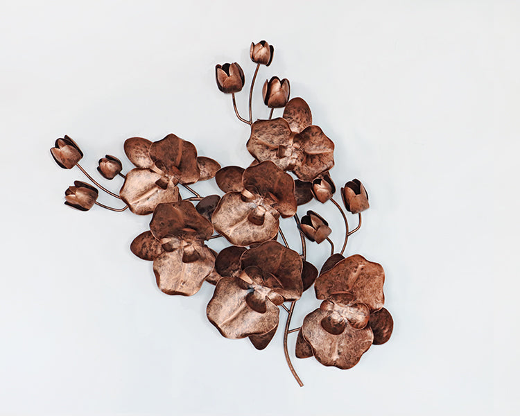 Copper Orchid Sprig Wall Art 34W x 24H