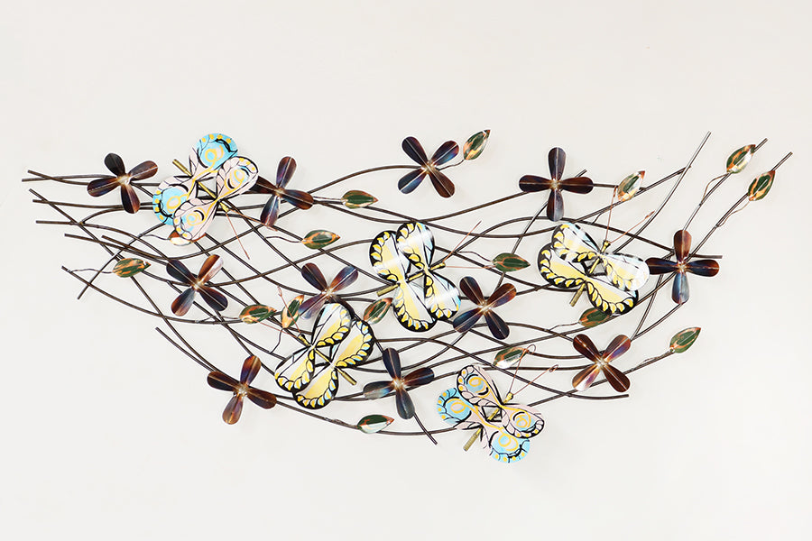 Brass Butterflies Wall Sculpture - Cleared