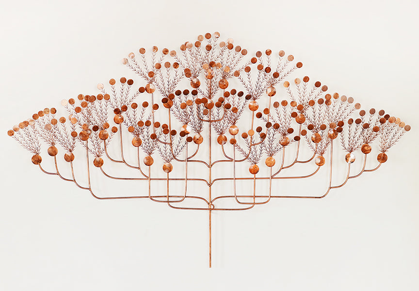 Broad Copper Tree Sculpture - Cleared