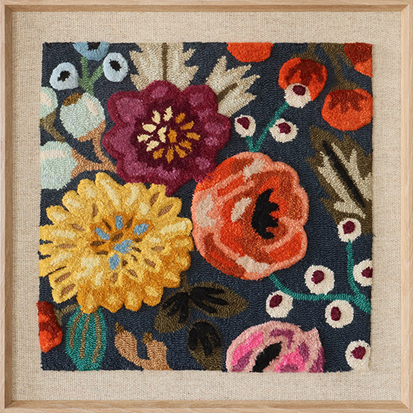 Hooked Multi Color Floral Wall Art 1 - Cleared