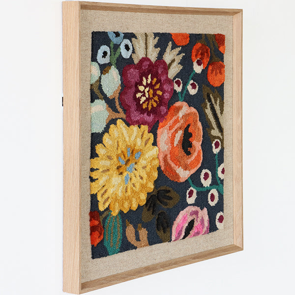 Hooked Multi Color Floral Wall Art 1 - Cleared