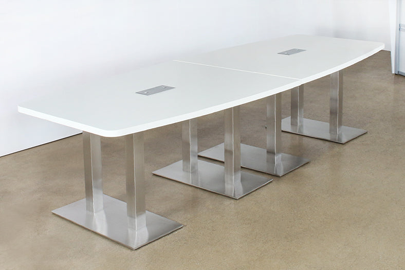 CON13 - 10' - 14' Adjustable Conference Table With White Top