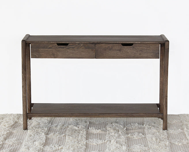 CS230 - Mango Wood Console Table with Two Drawers