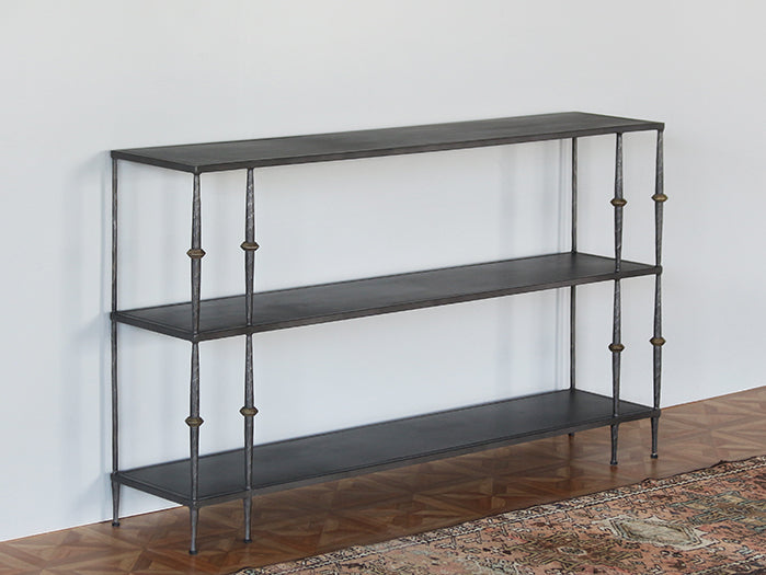 Steel Console With Spindle Accents