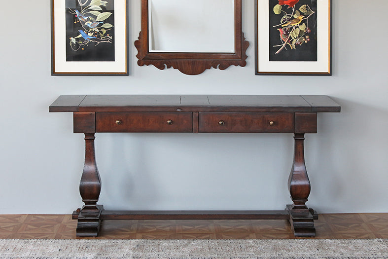 Antique Mahogany Finish Console