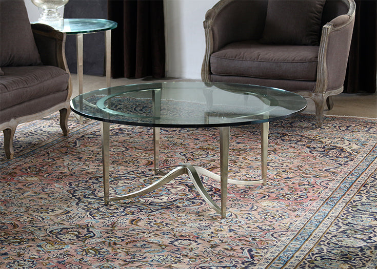 Miramont Round Cocktail Table with Glass Top