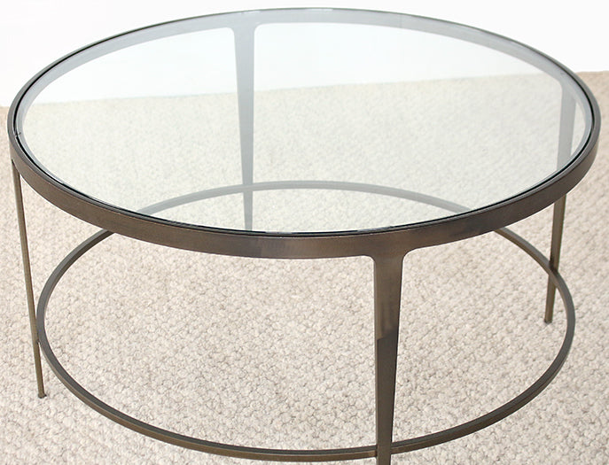 CT292 Roundabout Cocktail Table in Antique Pewter