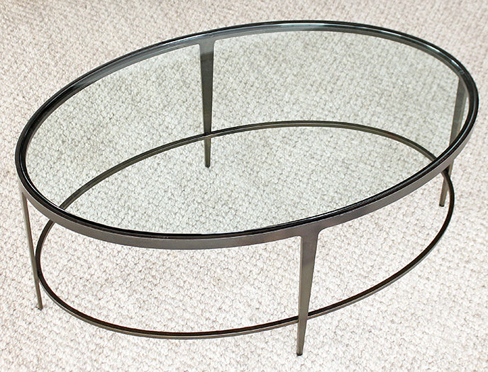 CT293 Roundabout Ellipse Cocktail Table in Antique Pewter