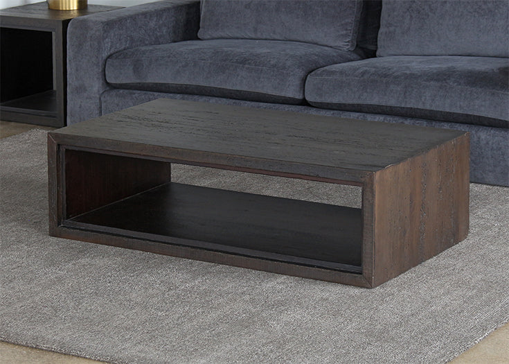 CT305 - Tobacco Stained Reclaimed Wood Cube Coffee Table