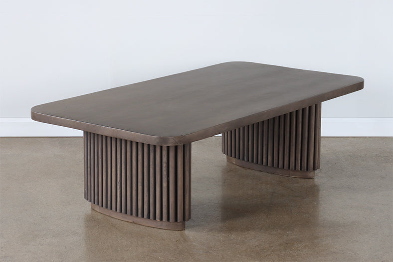 Reclaimed Wood Brown Coffee Table in Ashen Brown