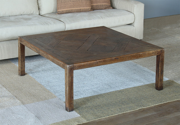 Rustic Antique Parquet Coffee Table