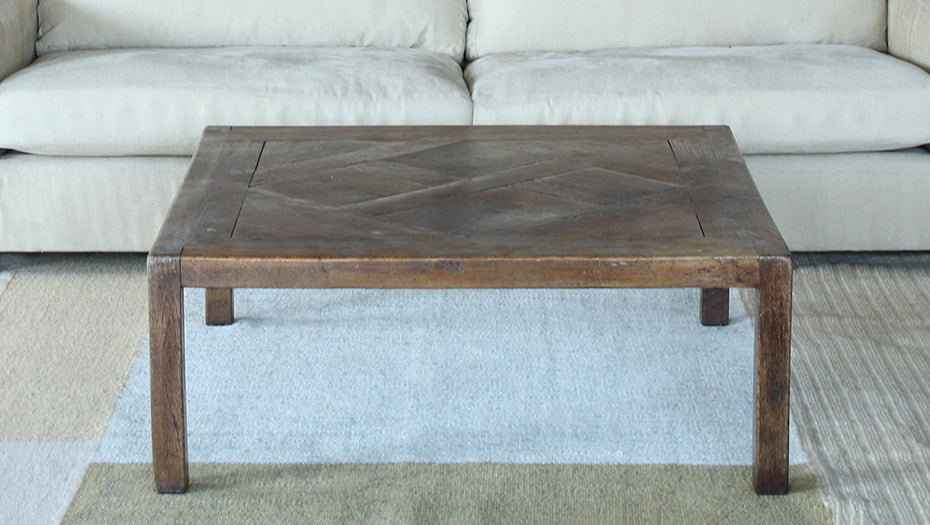 Rustic Antique Parquet Coffee Table