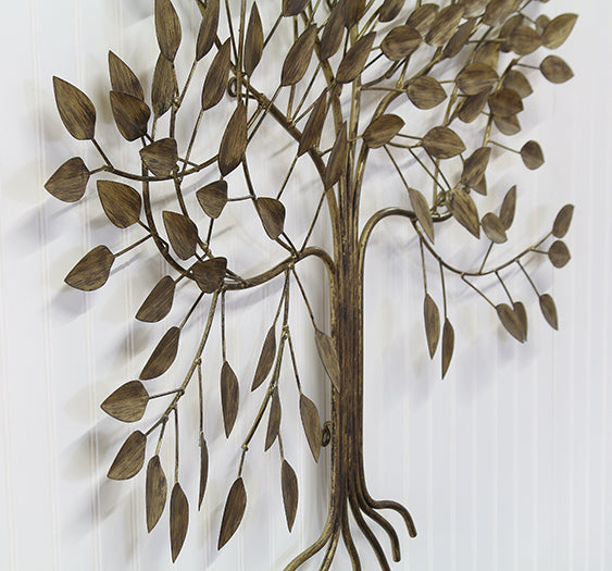 Tree Of Life Brass Wall Sculpture - Cleared Decor