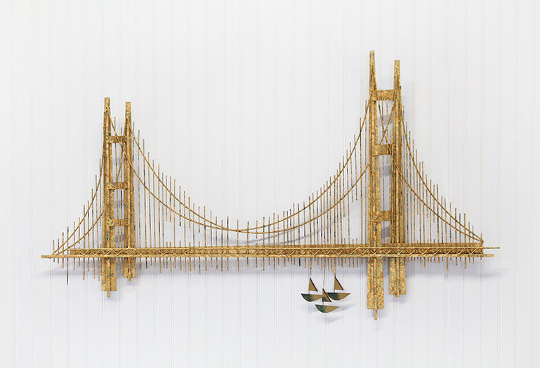 Brass Bridge Wall Sculpture - Cleared Decor