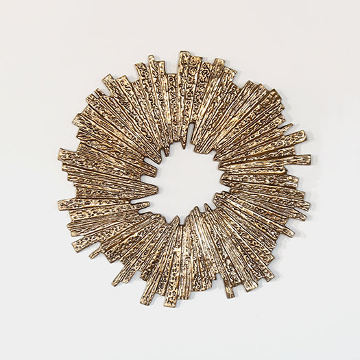 Brass Starburst Wall Sculpture- Cleared Decor