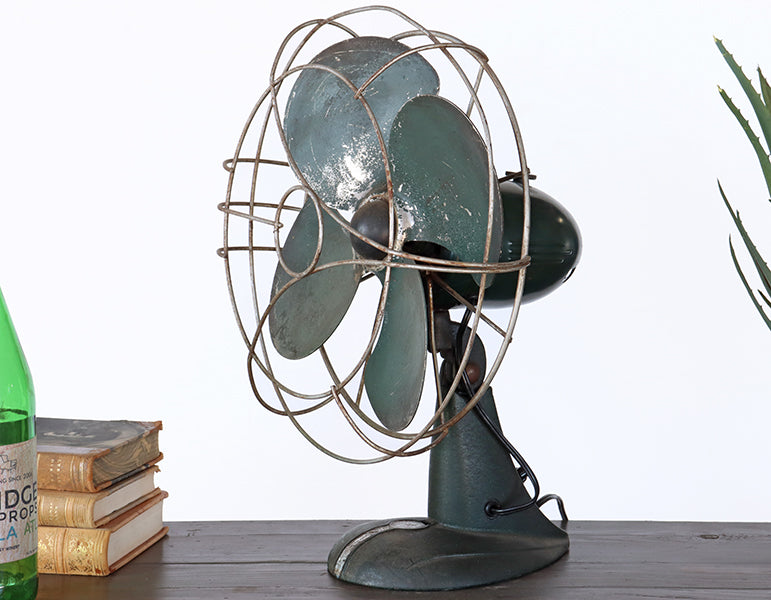 Vintage Dark Green Desk Fan