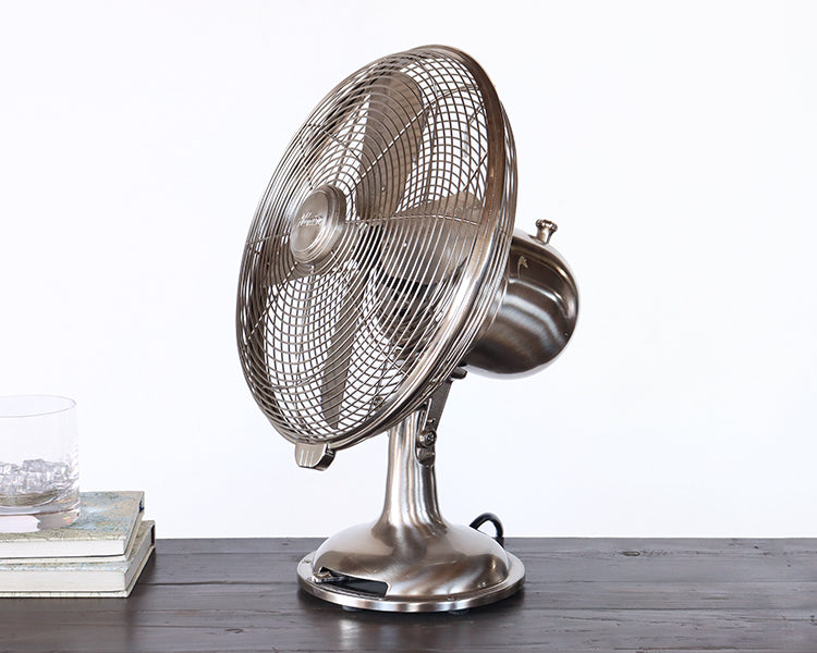 Vintage Stainless Steel Industrial Table Fan