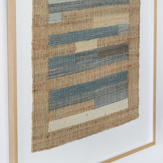 DECOR57 - Lineage Blue And Tan Woven Textile 36x48